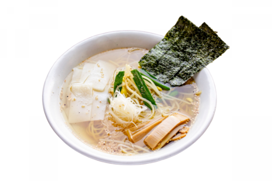 四徳わんたん塩べじらーめん（麺は米粉麺になります）